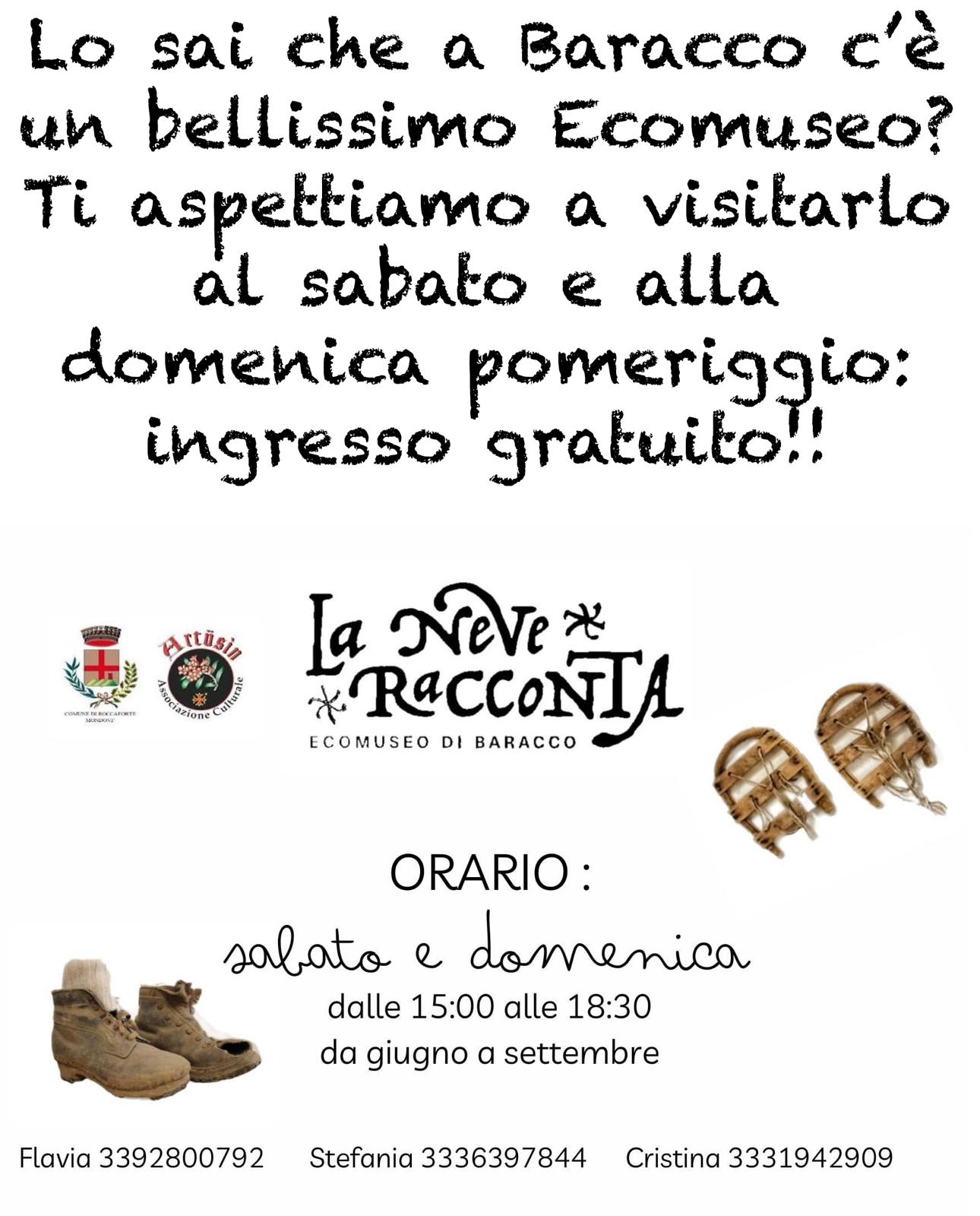 Scopri di più sull'articolo LA NEVE RACCONTA – ECO-MUSEO DI BARACCO – ORARI DI APERTURA
