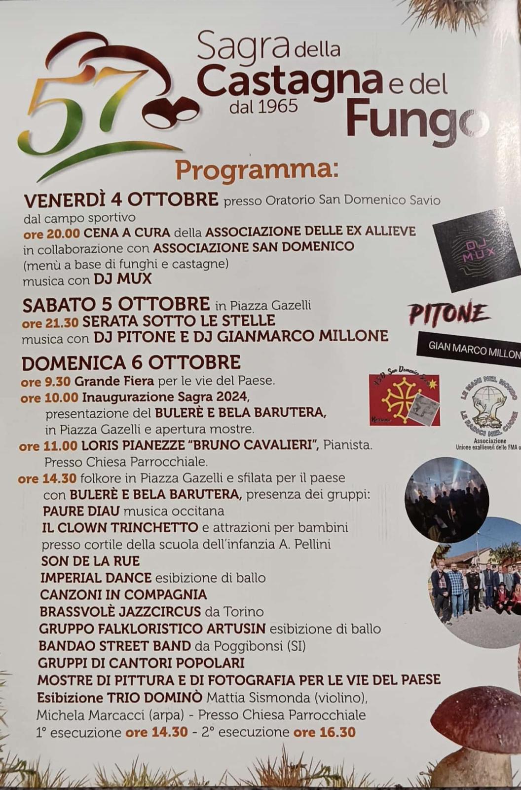 Scopri di più sull'articolo Artüsìn alla “57° Sagra della castagna e del fungo” a Rossana