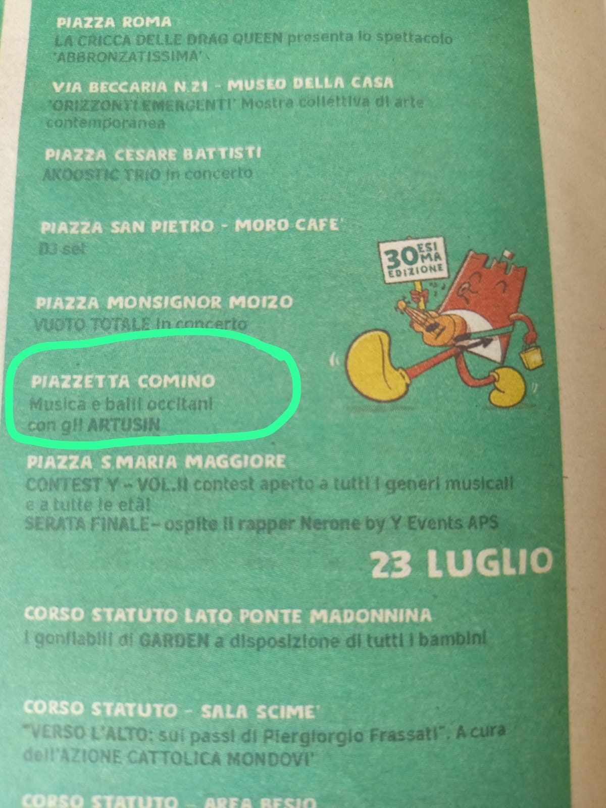 Al momento stai visualizzando Artüsìn ai Mercoledì in piazza (Doi pass)