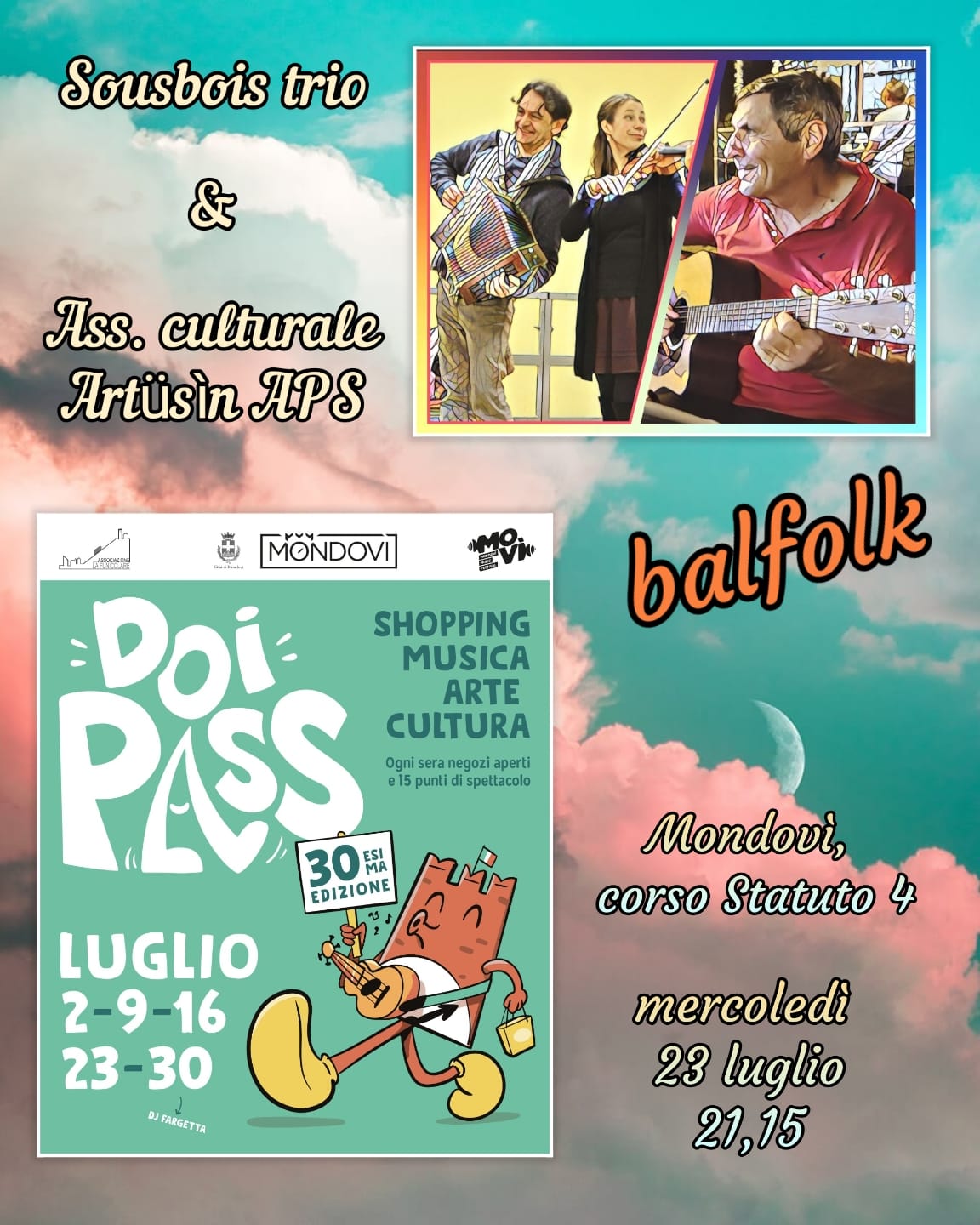Scopri di più sull'articolo Artüsìn ai Mercoledì in piazza (Doi pass)