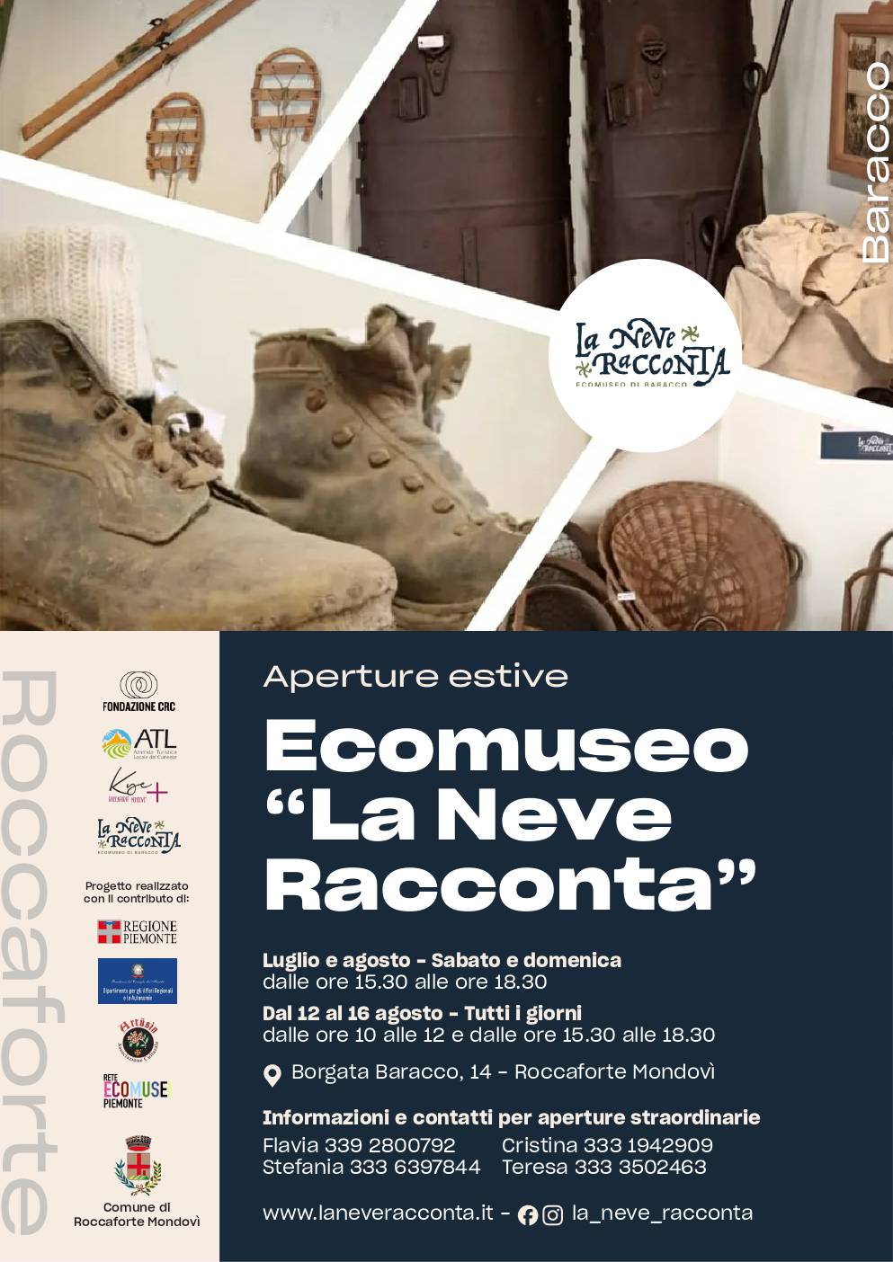 Scopri di più sull'articolo LA NEVE RACCONTA – ECO-MUSEO DI BARACCO – ORARI DI APERTURA