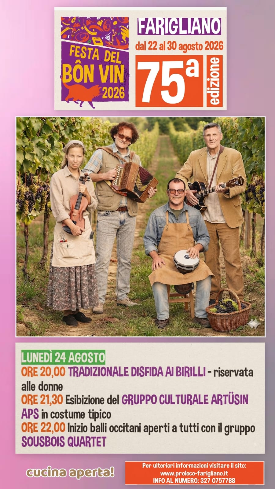 Scopri di più sull'articolo Artüsìn alla “Festa del bon vin” di Farigliano