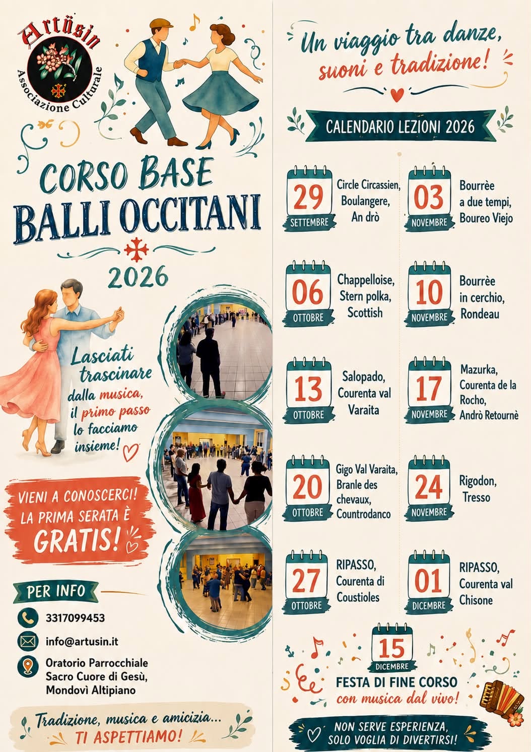 Scopri di più sull'articolo Corso BASE di balli occitani – 2026